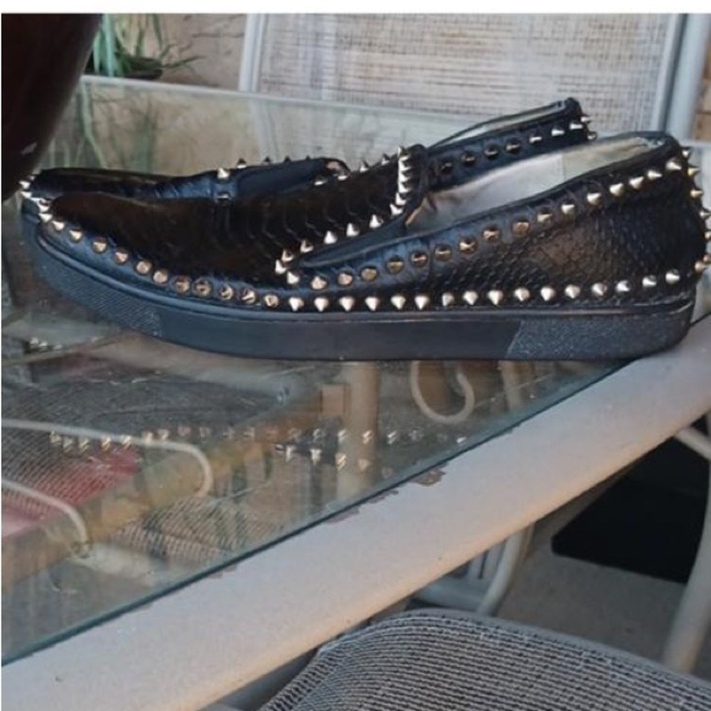 Men’s Red Bottom Christian Louboutin Loafers with Spikes